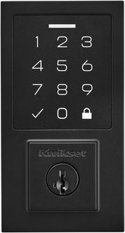 SmartCode 270 Contemporary Matte Black Touchpad Single Cylinder Electronic Deadbolt Featuring SmartKey Security™