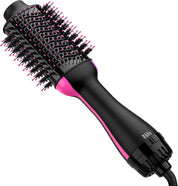 4-in-1 Hair Dryer Brush and Styler Volumizer – Black/Pink, Ceramic Titanium Barrel