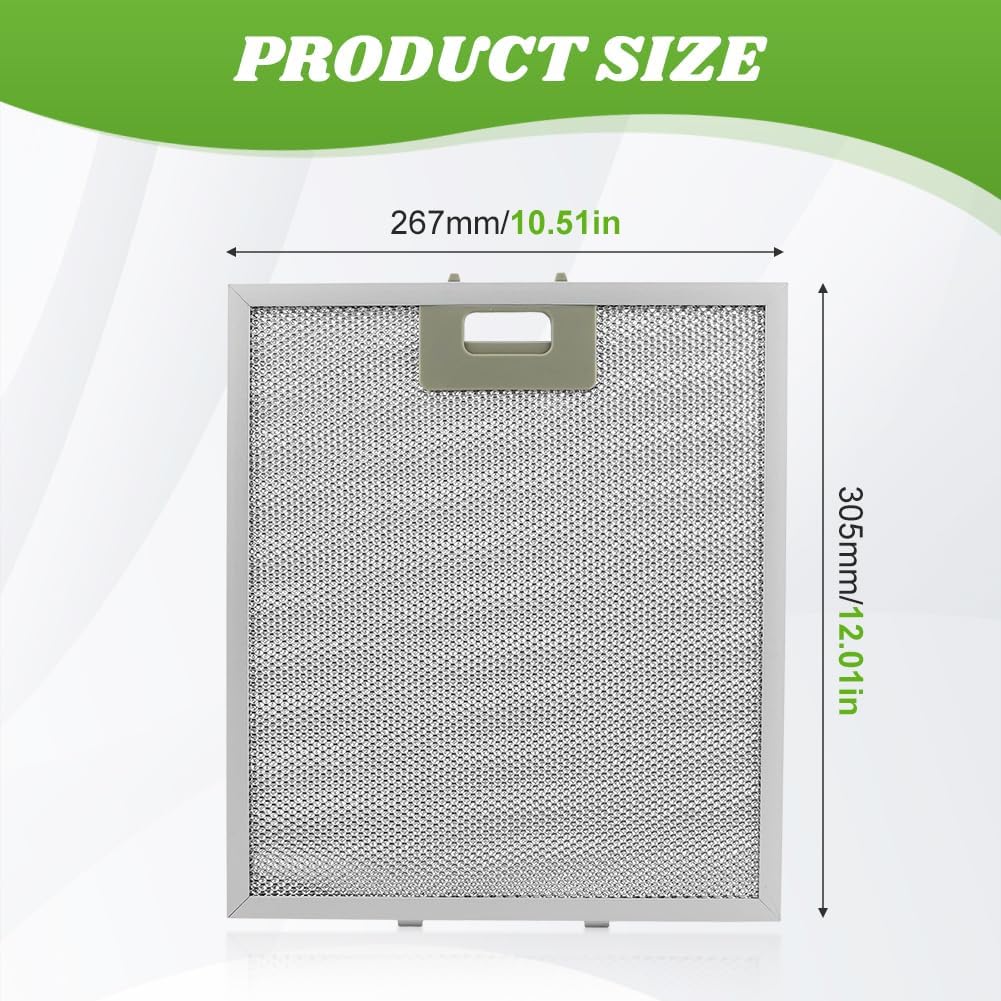 3-Pack W10169961A 5-Layer Aluminum Range Hood Filters – 10.5" x 12"