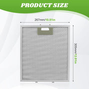 3-Pack W10169961A 5-Layer Aluminum Range Hood Filters – 10.5" x 12"