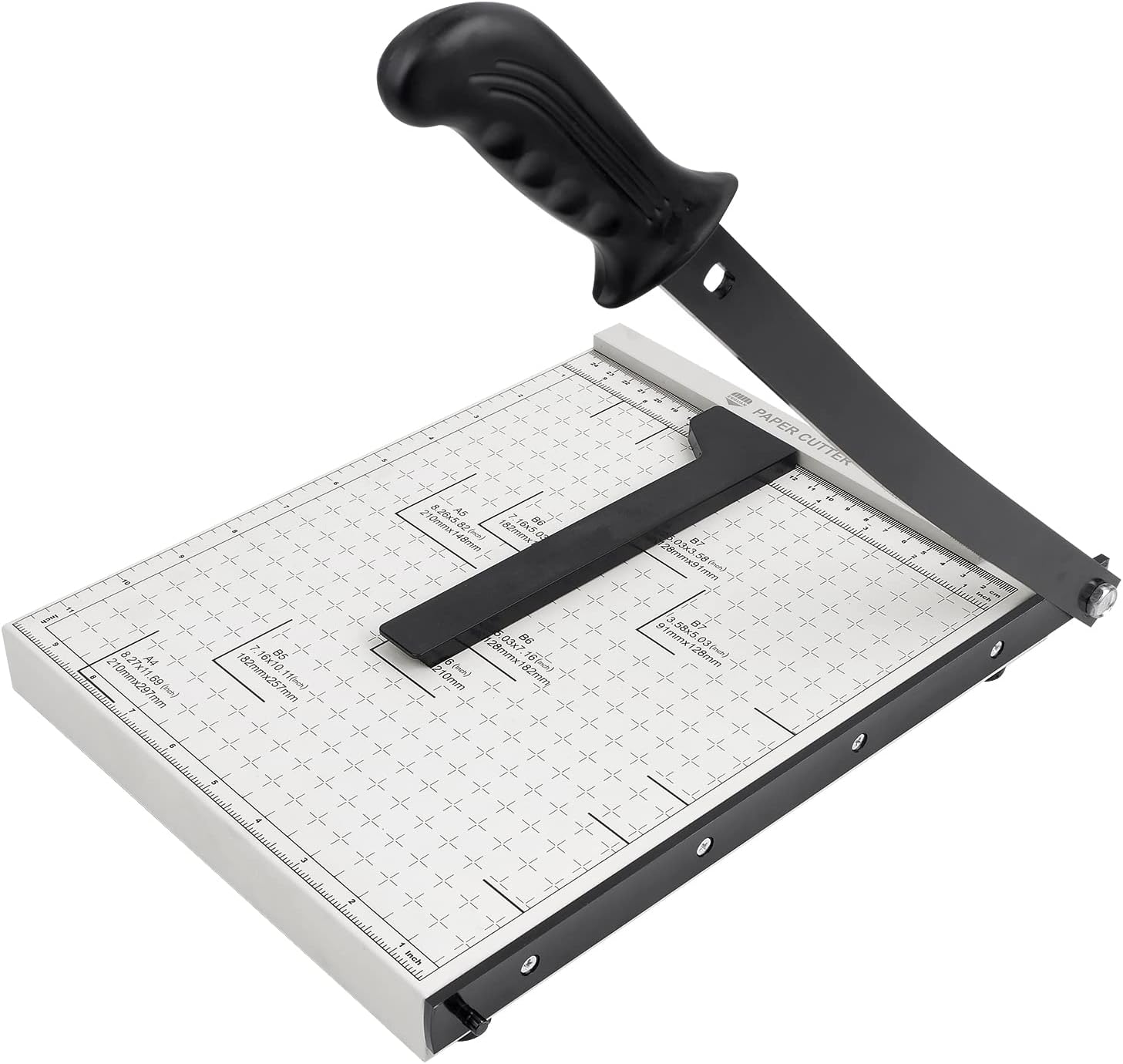 ZEQUAN Guillotine Paper Cutter – 12-Inch Heavy Duty Paper Trimmer with Safety Blade Lock, 12 Sheet Capacity – Metal Paper Slicer for Office, Home, and School