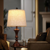 ROTTOGOON Set of 2 Retro Table Lamps – Vintage Bedside Lamps – Retro Brown