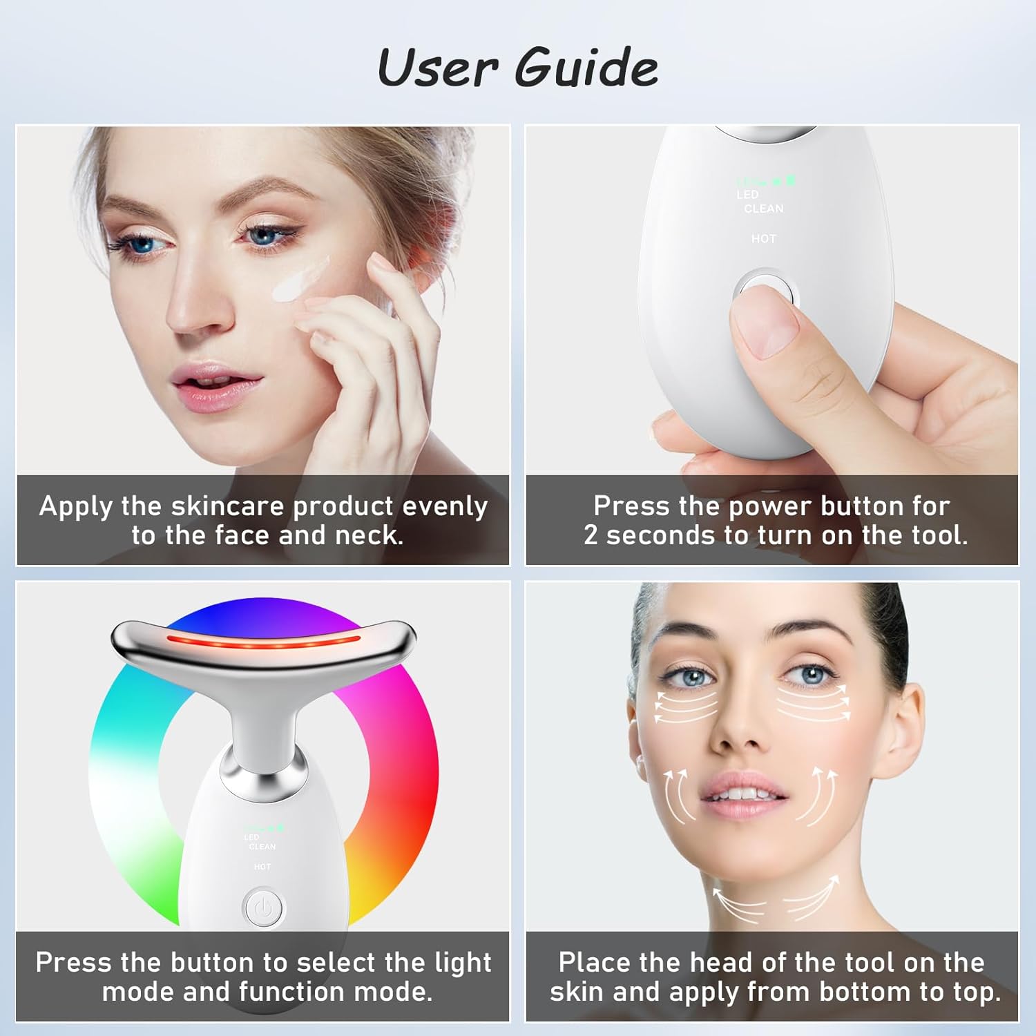ForeverShine 7 in 1 Electric Face and Neck Tool – Anti-Aging Skincare Device for Wrinkle Removal, Home Daily Use