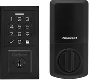 SmartCode 270 Contemporary Matte Black Touchpad Single Cylinder Electronic Deadbolt Featuring SmartKey Security™