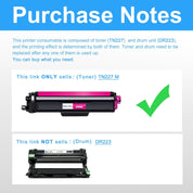Compatible Toner Cartridge Replacement for Brother TN227/TN223 (Magenta) – High Yield, 2300 Pages, for HL-L3210CW, HL-L3270CDW, MFC-L3750CDW