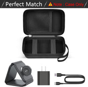 ANKHOH Travel Case for UCOMX, Iseyyox, LISEN, RTOPS 3-in-1 Wireless Charger – Foldable Magnetic Storage Bag, Black