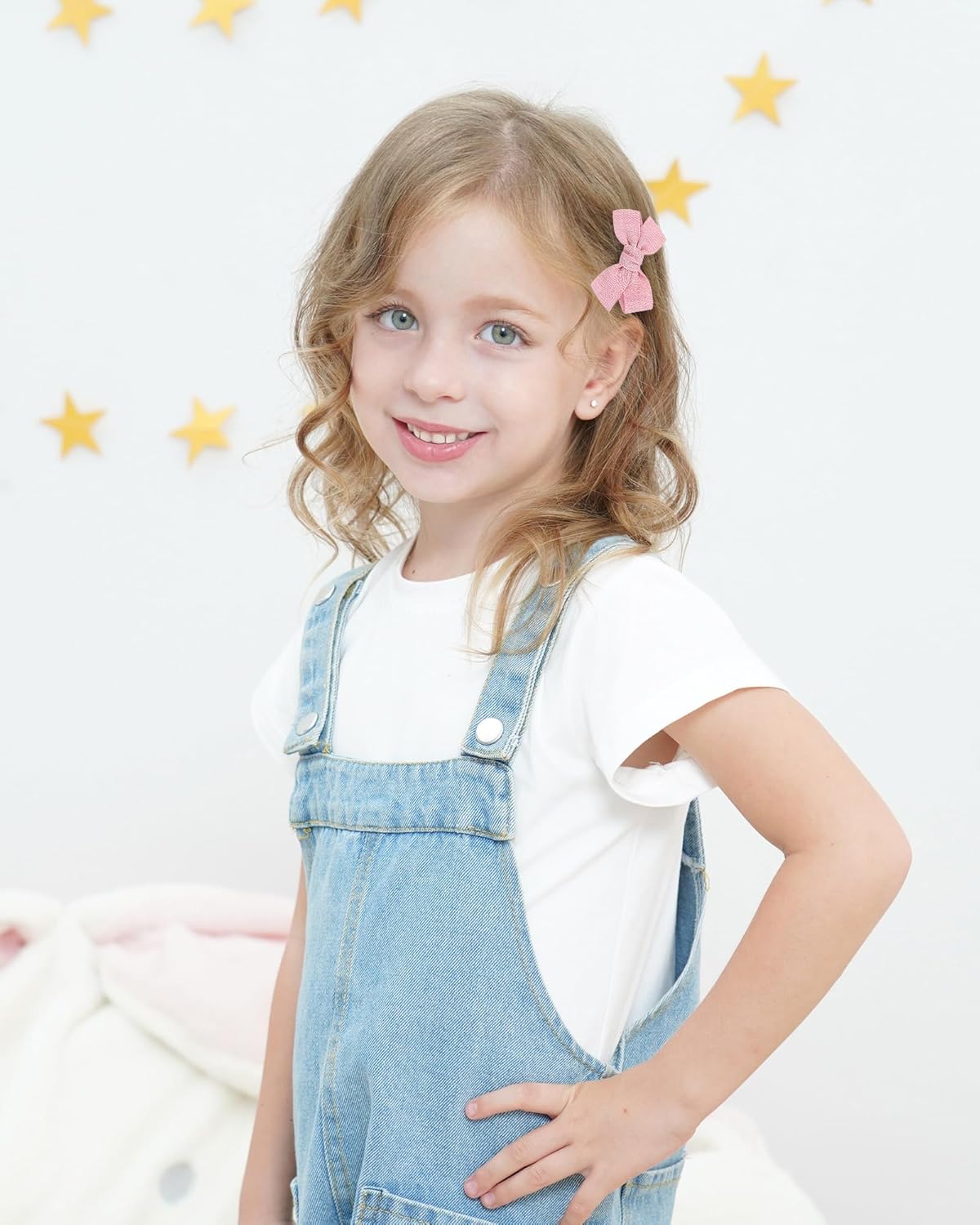 24PCS 2" Baby Hair Bows Clips – Fully Lined Solid Ribbon Mini Clip Bows for Baby Girls, Toddlers, Kids, Teens – Multicolor
