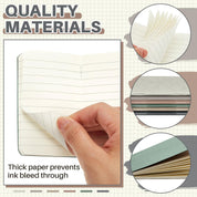 36 Pcs Pocket Notebook Mini Journal 2.5" x 4" – Kraft Paper Notepad Bulk, Softcover Memo Diary for Students, Travelers, School (Dark Color, Blank Cover)