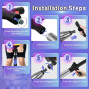 CNFortune High Pressure Air Drain Blaster Plunger – Clog Remover Tool with Visual Barometer for Toilet, Sink, Bathroom, and Kitchen Pipes