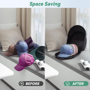 CLESOO Hat Case for Travel – Hard Hat Storage Box for Baseball Caps with Adjustable Strap, Black