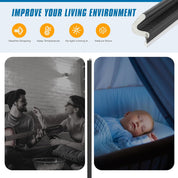 Weather Stripping Door Seal Strip 26FT – V-Shape Soundproofing Door Sealer for Large Gaps, Black