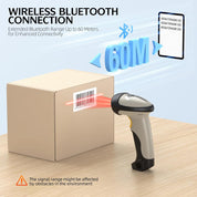 TEEMI Bluetooth 1D Barcode Scanner with Optional Stand – Wireless Laser Reader for iPhone, iPad, Android, Windows, Mac – Pre-Owned