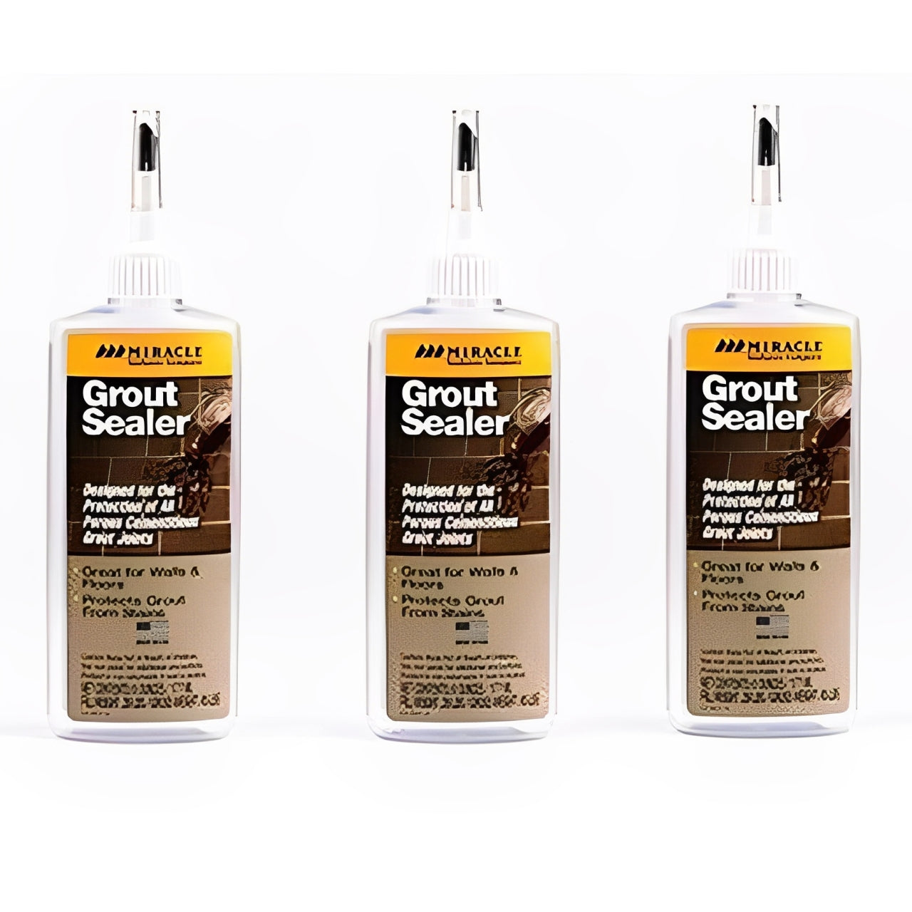 Miracle Sealants GRT SLR 6-Ounce Grout Sealer Clear – Protective Sealant for Stone - 9 Pack