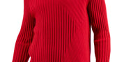 INC International Concepts Mens Tucker Crewneck Sweater Ruby, Dark Red - Medium