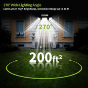 Pinegreen Lighting 1500 Lumen 3-Head Solar Security Motion Light