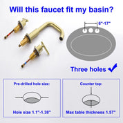 Maincraft 8 in. Widespread 2-Handle Mid-Arc Bathroom Faucet in Brushed Gold – 1514BG