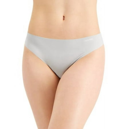 Calvin Klein Women's JET GREY Invisibles Thong Panty - Size Medium