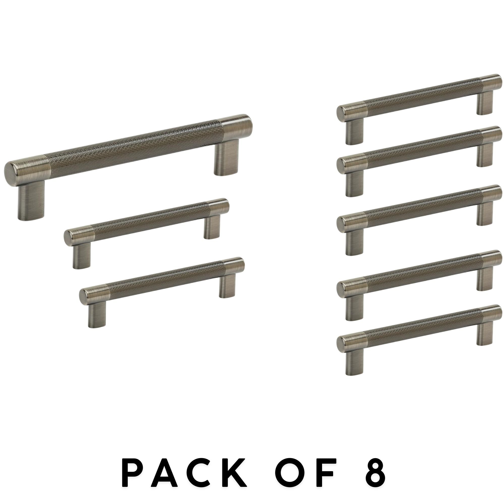 Amerock Bronx 6-5/16 in (160 mm) Center-to-Center Gunmetal Cabinet Pull – Pack of 8