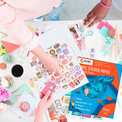 Limia's Care Printable Vinyl Sticker Paper – 75 Glossy White Waterproof Sheets for Inkjet Printer, Self-Adhesive Decal Paper, 8.5" x 11"