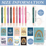 18-Piece Social Worker Appreciation Gift Set – Includes 9 Inspirational Notebooks & 9 Pens – Colorful Graduation Gifts