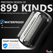 Head Shaver Replacement for Braun Series 3 – 32B Foil & Cutter, Waterproof, Compatible with Wet & Dry Electric Razors