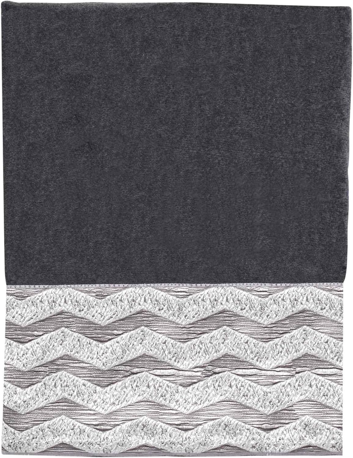 Avanti Galaxy Chevron Bordered Cotton Bath Towel – 27" x 50" – Black – Soft & Absorbent