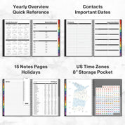 Large Academic Planner 2025–2026 – 8.5 x 11 Daily Calendar Book, July 2025 to June 2026, Spiral-Bound with Colorful Tabs, Stickers, Bookmark & Pocket