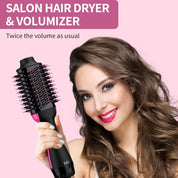 4-in-1 Hair Dryer Brush and Styler Volumizer – Black/Pink, Ceramic Titanium Barrel