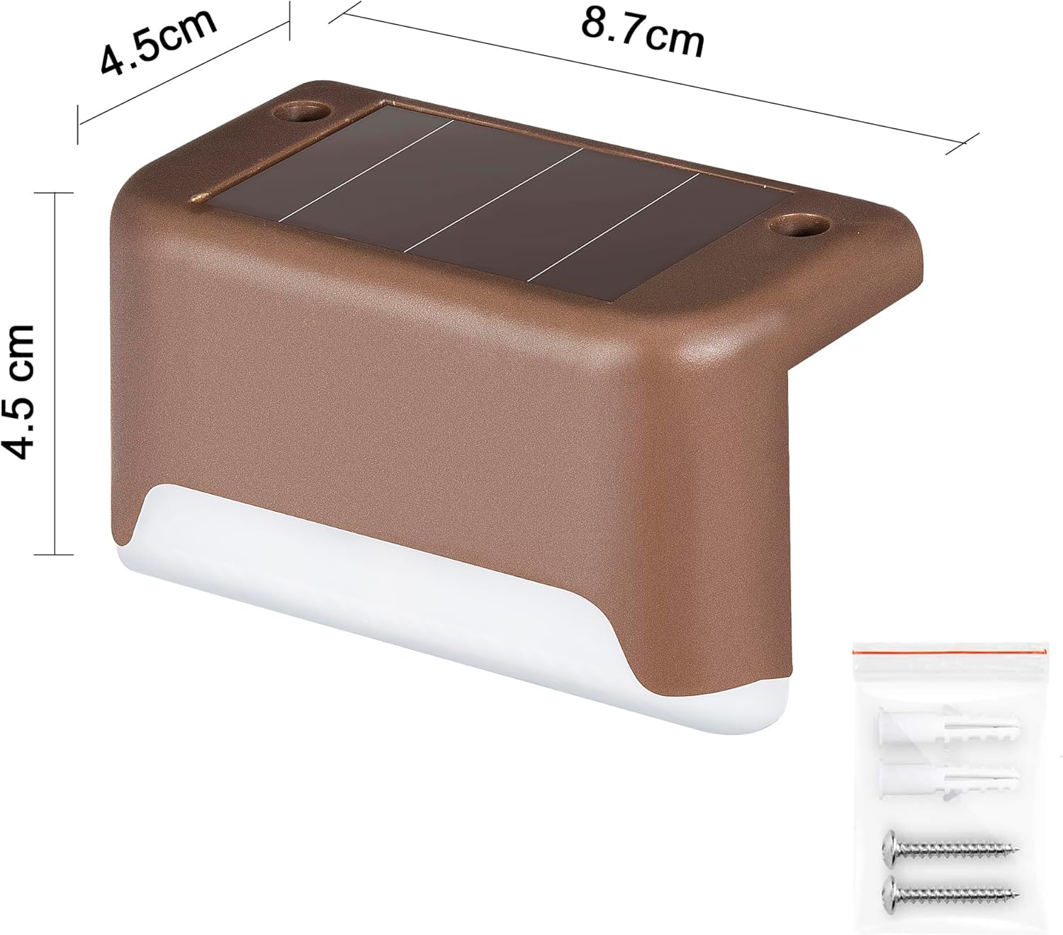 SOLPEX Solar Deck Lights Outdoor – 16 Pack Warm White LED Step Lights, Waterproof Solar Powered for Stairs, Fence, Yard, Patio, and Pathway