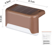 SOLPEX Solar Deck Lights Outdoor – 16 Pack Warm White LED Step Lights, Waterproof Solar Powered for Stairs, Fence, Yard, Patio, and Pathway