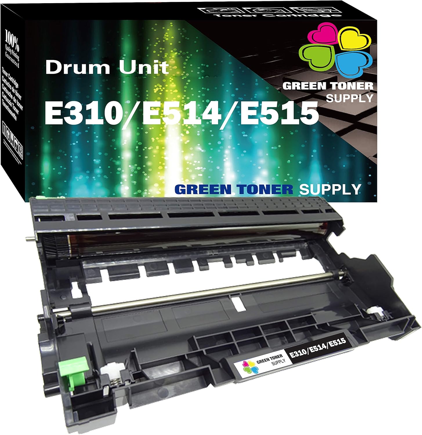Green Toner Supply Drum Unit – Compatible Replacement for Dell E310dw, E514dw, E515dw, E515dn | 1-Pack High Yield (12,000 Pages)