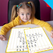 SpriteGru 8-Pack Division Whiteboards – Double-Sided Dry Erase Math Learning Boards for Kids, Students, Classroom & Home, 12” x 9”