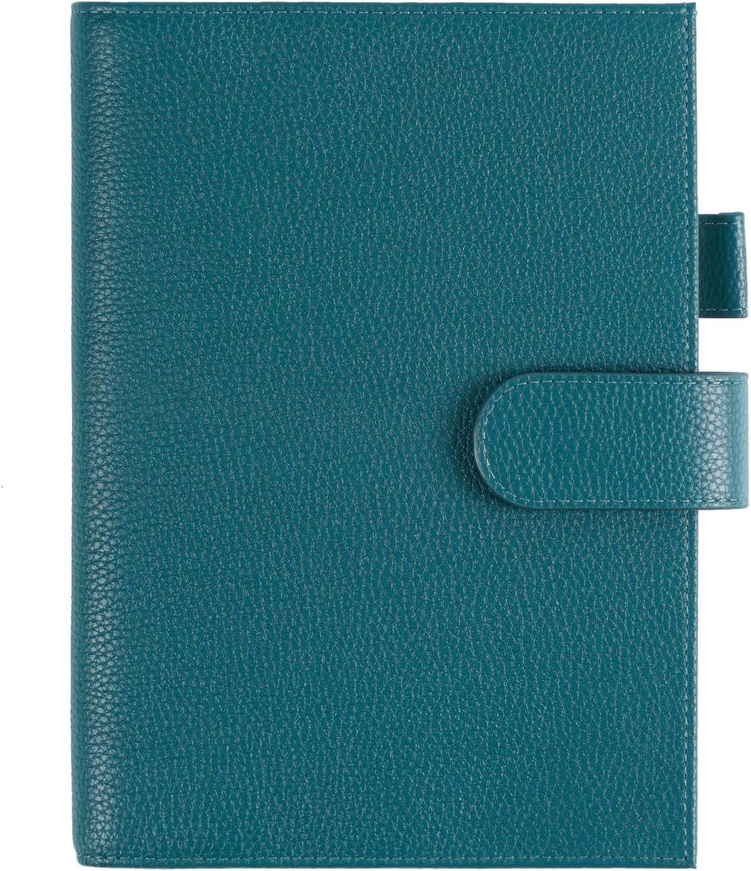 Leather Cover for A5 Notebooks – Fits Hobonichi Cousin, Stalogy & Midori MD Planners, Pebbled Deep Teal