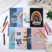 18-Piece Social Worker Appreciation Gift Set – Includes 9 Inspirational Notebooks & 9 Pens – Colorful Graduation Gifts