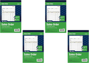 Adams Sales Order Book – 2-Part Carbonless, White/Canary – 5-9/16" x 8-7/16" – 50 Sets per Book – 4-Pack – DC5805