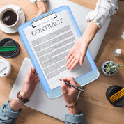 Plastic Clipboard with Storage – 8.5 x 11 High Capacity Side-Opening Folio Nursing Case with Pen Holder – Blue