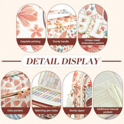 Extra Large Bible Cover Case – 12.8 x 10.5" Chenille Letter PU Leather Bible Bag with Shoulder Strap, Bible Tabs