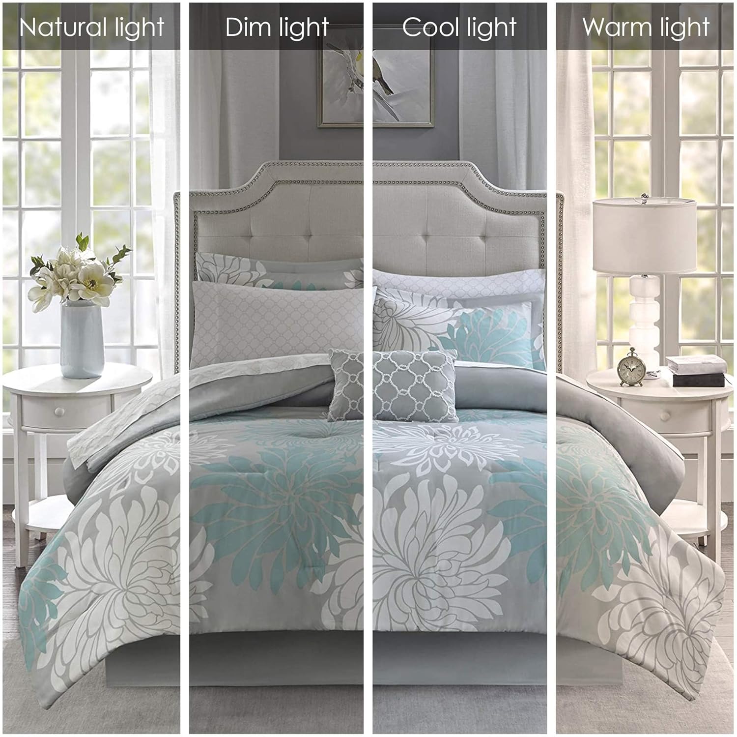 Madison Park Essentials Maible 9-Piece Bed in A Bag Comforter Set – Queen (90" x 90")