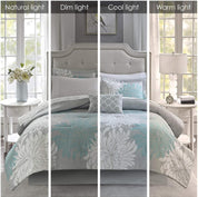 Madison Park Essentials Maible 9-Piece Bed in A Bag Comforter Set – Queen (90" x 90")