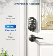 Veise Keyless Entry Door Lock – Electronic Keypad Deadbolt with Auto Lock, Anti-Peeking Password, Backlit Keypad & Spare Keys, Matte Black