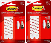 Command Refill Strips, Large, White, 6-Strips (17023P-ES) (2-Pack)