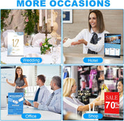 EHWINE Acrylic Sign Holder 8.5 x 11 – 6 Pack Double-Sided Clear Stand-Up Display Frames, Polished Acrylic Tabletop Menu Flyer Paper Holders for Office, Store, Business, Weddings & Events