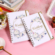 Wedding Planner – Bride’s Organizer Book with 5 Tabbed Sections, Hardcover with Metal Corners, Inner Pockets & Stickers – 6.5" x 8.75"