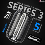 Head Shaver Replacement for Braun Series 3 – 32B Foil & Cutter, Waterproof, Compatible with Wet & Dry Electric Razors