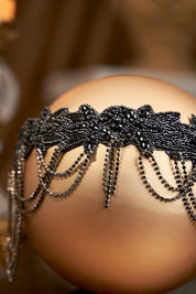 BABEYOND 1920s Flapper Headpiece – Roaring 20s Great Gatsby Headband, Vintage Hair Accessory for Women, Black