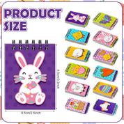 72-Pack Easter Bunny Mini Notebooks – Christian Themed Plain Memo Pads for School & Gifts