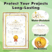 Koala Self Adhesive Laminating Sheets - 9 x 12 Inch Self Laminating Sheets, No Machine Needed Clear Self Sealing Laminate Sheets for Stickers, Photos - 5 Sheets