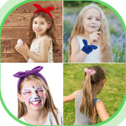 Giegxin 12-Pack Colorful Cloth Headbands for Girls – Removable Rabbit Ear Bow Hairbands, 12 Colors