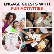 Wildflower Bridal Shower Games – Set for 30 Guests – 4 Funny Floral Wedding Shower Games – Love In Bloom Bridal Party Bingo and Activities Set