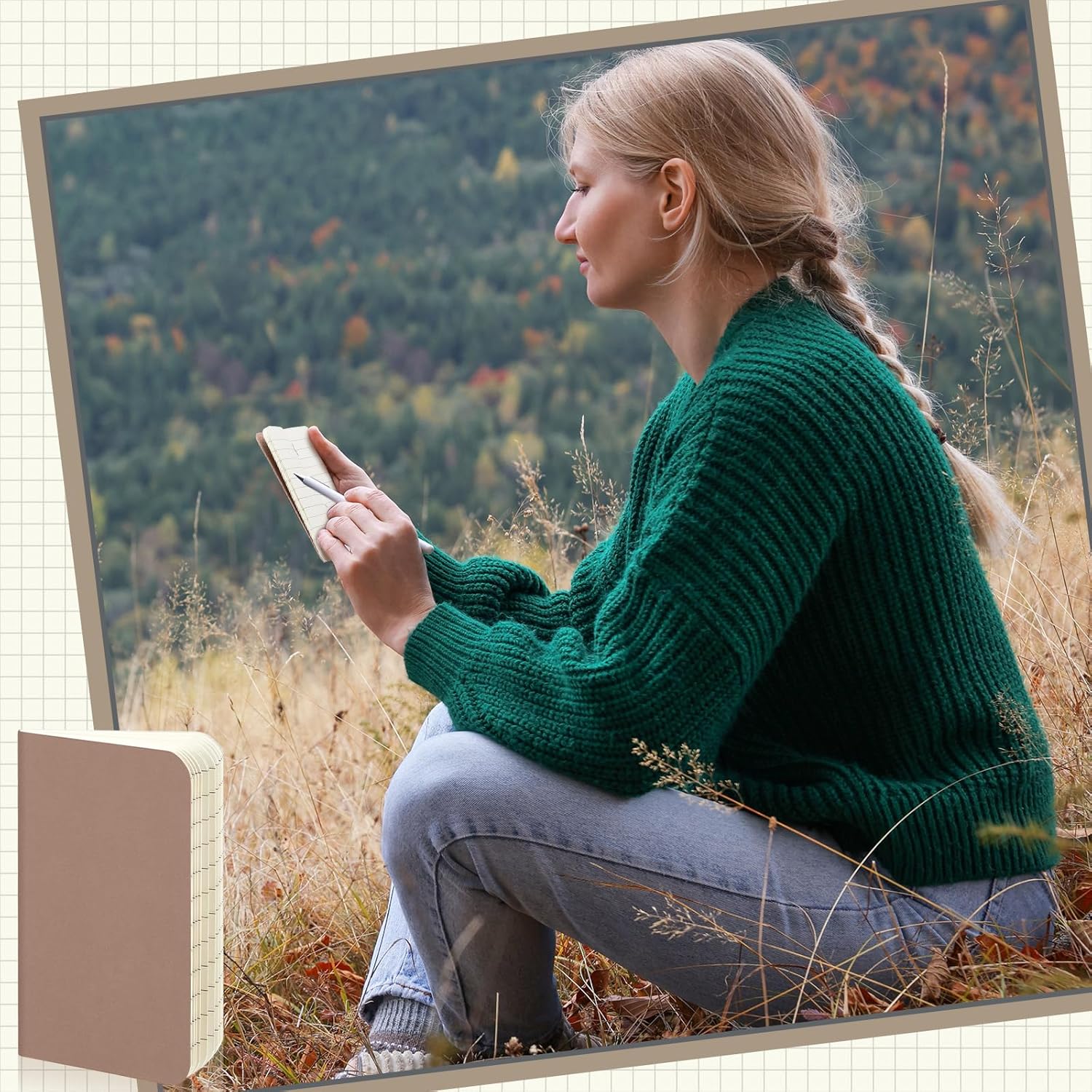 36 Pcs Pocket Notebook Mini Journal 2.5" x 4" – Kraft Paper Notepad Bulk, Softcover Memo Diary for Students, Travelers, School (Dark Color, Blank Cover)